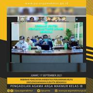Mengikuti Webinar “Penguatan Assesor Internal” yang diselenggarakan oleh PTA Bengkulu