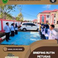Briefing Pagi Petugas Layanan PA Arga Makmur