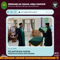 Pelantikan Hakim Pengadilan Agama Arga Makmur