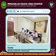 PA Arga Makmur Ikuti Zoom Laporan Pengawasan dan Pengendalian BMN Semester I Tahun 2025