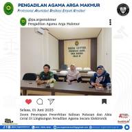PA Arga Makmur Ikuti Zoom Sosialisasi Penerapan Penerbitan Salinan Putusan dan Akta Cerai Secara Elektronik