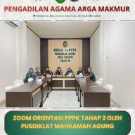 Pusdiklat Mahkamah Agung Selenggarakan Zoom Orientasi PPPK Tahap 2