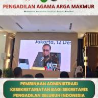 Pembinaan Administrasi Kesekretariatan yang digelar Mahkamah Agung RI