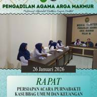 PA Arga Makmur Gelar Rapat Persiapan Acara Purnabakti Kasubbag Umum dan Keuangan