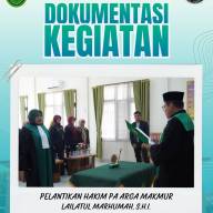 UCAPAN SELAMAT ATAS PELANTIKAN HAKIM PENGADILAN AGAMA ARGA MAKMUR