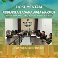 Perkuat Tata Kelola dan Kinerja, PA Arga Makmur Gelar Monev Bagian Kesekretariata
