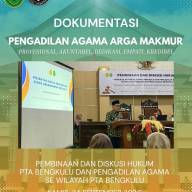 Pembinaan dan Diskusi Hukum Sewilayah PTA Bengkulu, PA Arga Makmur Raih Tiga Penghargaan